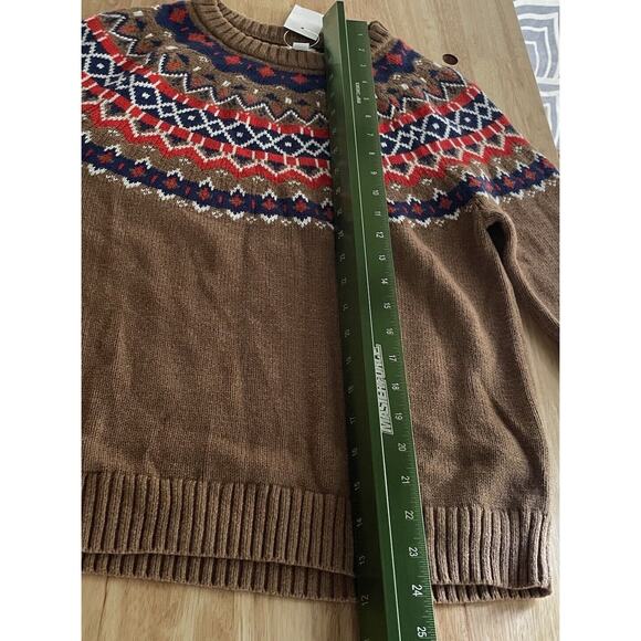 J Crew Sweater Fair Isle Nordic Knit Cotton Pullover Womens Small‎ New - Picture 7 of 9